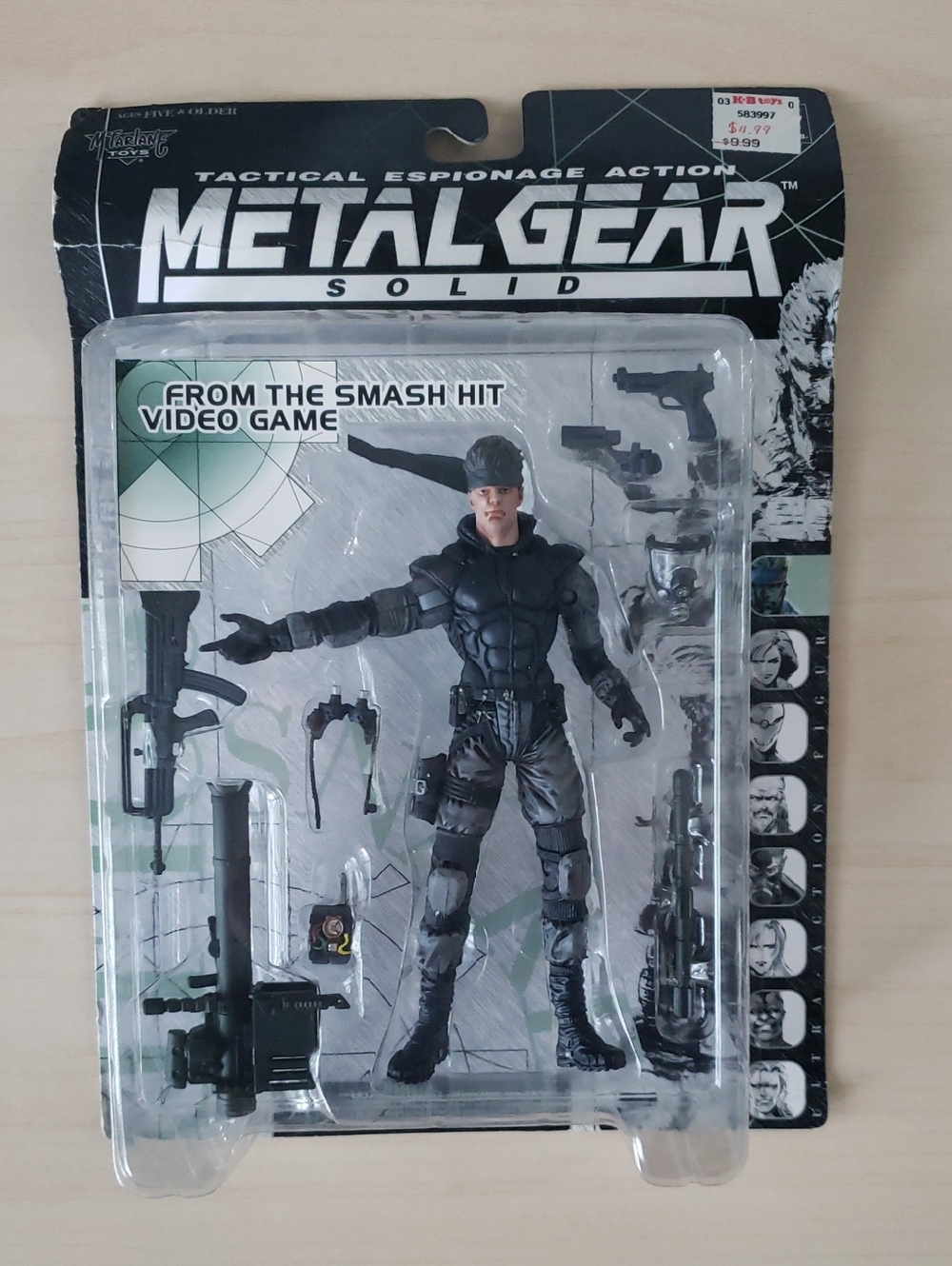 METAL GEAR Solid Action Figure with Accessories - Black & Gray